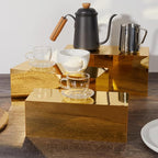 Acrylic Food Display Risers, Gold Risers Boxes 5Pcs Rectangular Display Stand Shelf Buffet Risers for Catering Dessert Buffet Table, Parties, Weddings, Collectibles Shoes Display(5pc)