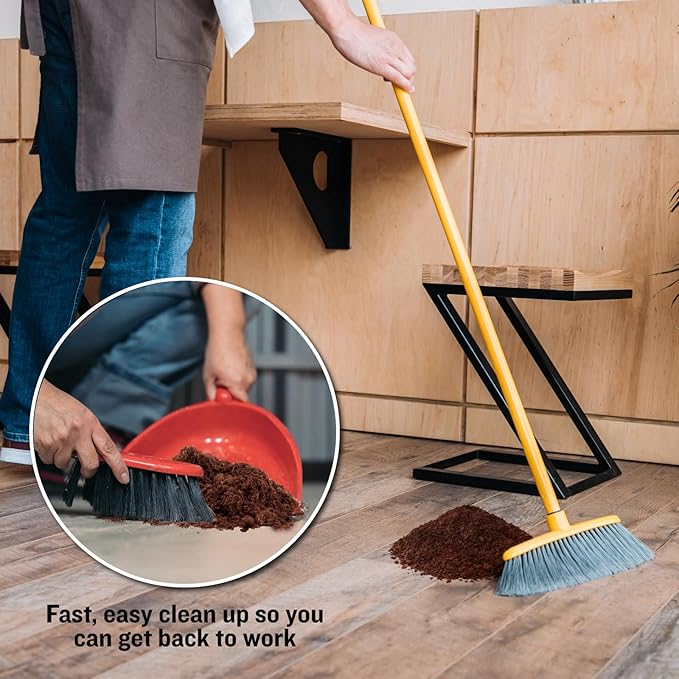 FlashDry Super Spill Absorbent, 5L Bucket with Dispenser Lid, 100% Organic Coco Coir, Landfill Safe, OSHA Approved, Ideal for Absorbing Oil, Paint, Grease in Garages Kitchens Janitor Kits, Pack of 12
