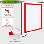 8.5" x 11" Acrylic Sign Holder Wall Mount, Plastic Magnetic Display Frame With Tape,Clear Plexiglass Self-adhesive Plastic Display Frame, Door/Window Sign Holder 6 pack No Drilling