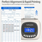 Time Clocks for Employees Small Business, Auto-Align Time Clock, 6 Punches per Day Time Machine, Clock in Machine for Employees with 50 Time Cards and 1 Ink Ribbon