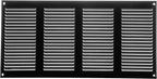 Repa Market 2-Pack Air Vent Cover 16x8 Inch (Outer Dimensions) Black Galvanized Steel Louvered Grill Cover with Mesh Screen/Wall or Ceiling Vent/HVAC Register for Indoor and Outdoor Ventilation