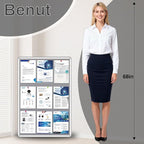 36"x24" Enclosed Bulletin Board with Locking Door, Tamper-Proof Dispaly Case, Aluminium Frame, Outdoor Bulletin Board Weatherproof, Lockable Cork noticeboard for School,Office,etc