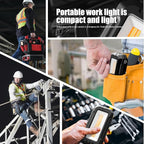 Rechargeable Work Light , 7000mAh LED Work Light with Magnetic Base & Hanging Hook, 1200 Lumens Magnetic Work Light IPX6 Waterproof for Job Site, Garage, Workshop, Emergency and Camping