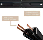 Amped Collection 3-Light 48in Field Cuttable LED Track Lighting Kit with 3 LED 3000K Warm White Track Heads, 4ft Track, End Caps, Floating Feed in Black Finish