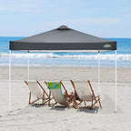 COBlZI 10x10 Pop Up Canopy Tent with 4 Removable Sidewalls，Waterproof Commercial Easy Adjustable Gazebo Tent with Air Vent, 4 Sandbags，4 Stakes & 8 Ropes（Tents for Party/Exhibition,Grey