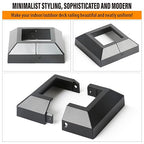 8pcs 2.5"x2.5" (Actual: 2.5"x2.5") Aluminum Deck Post Base Cover, for Railings, Stairs, Patios, Porches, Split Deck Post Skirt (Black)