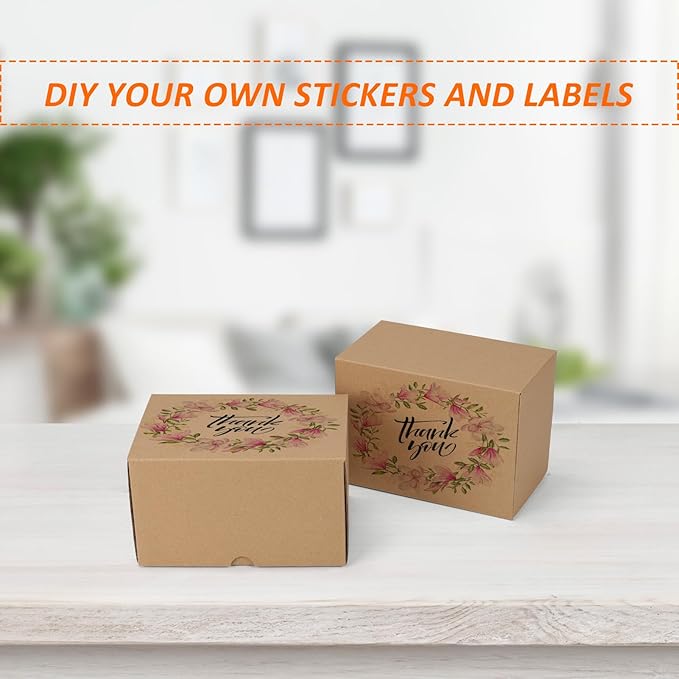HORLIMER 40 Pack 7x5x4 Shipping Boxes, Brown Corrugated Cardboard Box for Mailing, Packaging, Small Business