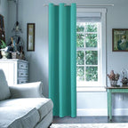 ChrisDowa Grommet Blackout Curtains for Bedroom - Thermal Insulated Room Darkening Curtains for Living Room (1 Panel Set, Teal, 42W x 84L)