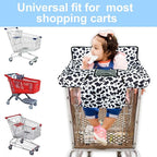 Shopping Cart Cover for Baby 2-in-1 High Chair Cover with Safety Harness Multifunctional Cow Pattern Cart Covers for Babies Soft Padded Grocery Cart Cover for Baby Boy Girl