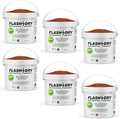FlashDry Super Spill Absorbent, 5L Bucket with Dispenser Lid, 100% Organic Coco Coir, Landfill Safe, OSHA Approved, Ideal for Absorbing Oil, Paint, Grease in Garages, Kitchens, Janitor Kits, Pack of 6