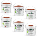 FlashDry Super Spill Absorbent, 5L Bucket with Dispenser Lid, 100% Organic Coco Coir, Landfill Safe, OSHA Approved, Ideal for Absorbing Oil, Paint, Grease in Garages, Kitchens, Janitor Kits, Pack of 6