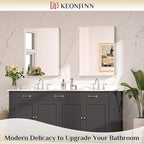 Keonjinn 24 x 30 Inch Brushed Nickel Bathroom Mirrors for Over Sink, Rounded Rectangle Silver Bathroom Vanity Mirror, Farmhouse Mirror for Wall, HD Tempered Glass, Anti-Rust Aluminum Alloy Mirror