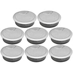 Desk Grommet 2" (50 mm), Desk Cord Hole Cover, Cable Grommet ABS Plastic, Desk Hole Grommet for Office and Home Table Cable, Detachable Adjustable Cable Cord Organizer (Silvery8 Pcs)