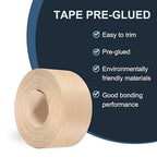 PATIKIL Red Oak Edge Banding, 3 in x 49.2 ft Wood Veneer Tape, Pre-glued Flexible
