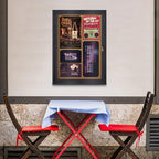 Enclosed Bulletin Board Outdoor Noticeboard with Locking Door, Weather-Resistant, Cork, Black Aluminum Frame, 36 x 24 in
