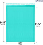 Teal 8.5x14.5 Inch Poly Bubble Mailers #3 | Self Seal Padded Envelopes | Air Cushioned Bubble Mailer | Usable Size 8.5x13.5 Inch | 100 Pack Bulk | Waterproof | Lightweight Mailing Shipping Bags