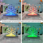 16 LED Light Display Stand Base for 3D Crystal Glass Art,Holiday Casual Atmosphere Ornament Lamp- 6 Inch Rectangular Illuminated Holder Colorful Lights (silver)