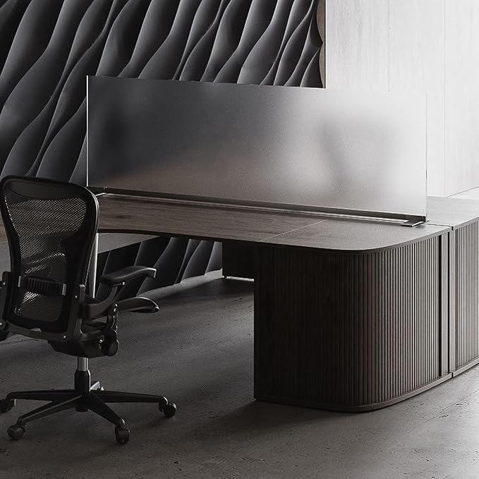 OBEX Acrylic Free Standing Screen, Divider for Desk Privacy Home & Office Partitions for Table Top Workstation, Portable Cubicle Panel for Work, 18" x 72", Frosted
