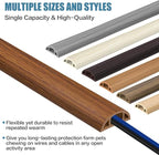 Floor Cord Covers for Wires 3.3FT Cable Hider Wire Cover Self Adhesive Cord Hider Floor for Offices, Homes, Workshops, Warehouses Cable Cavity 0.39" W x 0.27" H