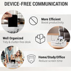 Bamboo Wood Phone Box – Unplug from Phones, Tablets, and Electronics for Study, Meetings, and Family Time, Phone Holder Organizer with Charging Holes, Farmhouse Style, Holds Up to 18 Phones-White