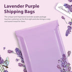 Fuxury Poly Mailers 12x15.5 Inch 500 Pcs, Bulk Shipping Bags for Clothing, Strong Adhesive Shipping Envelopes for Small Business Suppliers,Waterproof Mailers Poly Bags Mailing Envelopes Light Purple