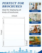 20 Pack Acrylic Sign Holder 8.5 x 11 Wall Mount Sign Holders, Clear Acrylic Wall Frame with Double Sided Tape for Office, Home, Business-Vertical (20 Pack)
