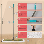 OFO 36inch Industrial Commercial Dust Mop 2 Sets //Heavy Duty Dust Mop // 63inch Length Stainless Steel Handle //Easily Clean Large Area Factory,Shopping Mall,Garage