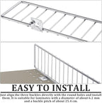 10 Pcs Retail Gondola Shelf Front Wire Fence Guard Rail 48" x 3" Sturdy Metal Supermarket Guardrail Chrome Commodity Organization Baffle Display Enhancer for Retail Stores Fruit Fresh Food