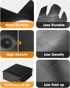Walking Pad Mat for Carpet, Treamill Mat for Hardwood Floors, High Density, 1/4 Thickness, Folable, Floor Protection for Bike, Elliptical, Treadmill