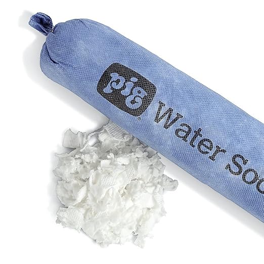 PIG Super Absorbent Sock for Water - 12 Pack - 3" x 48" - Absorbs Up to 1.75 Gallons per Sock - PM50636