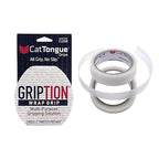 CATTONGUE GRIPS Non-Abrasive Grip Tape Wrap - 1” Thick Heavy-Duty, Waterproof Anti-Slip Tape for Wrapping Tools, Bats, Gym Equipment - Indoor & Outdoor Anti-Slip Solution (Clear, 20ft)