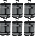COOS BAY Canopy Weights Set of 6, 270 lbs, Sand Bags for Weight, Sandbag Weights for Canopy Tent Legs, 600D Heavy Duty Gazebo Weights, Sand NOT Included, Gray