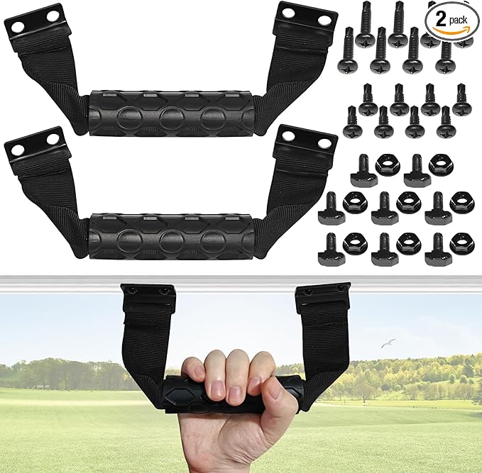 2 Pack Universal Golf Cart Soft Grab Handle Compatible with Club Car, EZGO, Yamaha, XSeries with Versa Triple Track Tops Only