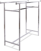 Econoco - Adjustable Double Bar Rectangular Hangrail Rack in Chrome