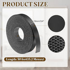 uxcell Black Edge Banding Tape, 3/4 Inch x 50ft Pre-Glued Flexible Veneer Edge Edging Strips Wood Tape for Cabinet Repair and Furniture Restoration