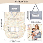 Muslin Shopping Cart Cover for Baby Soft & Breathable High Chair Covers for Restaurant Seat Grocery Cart Cover with Storage Pocket Machine Washable for Infant Toddler Boy and Girl, Beige