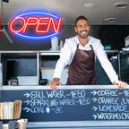 22" X 11" Led Neon Open Signs for Business, Large Open Signs, Plug In Electric Light Up with ON/OFF Switch, Ultra Bright Open Sign for Bar Salon Coffee Stores Club Hotel (Oval)