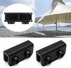 4Pcs 2-Way Pop-up Gazebo Replacement Connector Spare Parts Rectangular Bracket Set Black