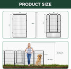 FXW Garden Fence Outdoor for The Yard – 45in(H) x 71.3ft(L) Heavy Duty Metal Animal Barrier for Dog and Rabbit, Decorative Dog Fence, 32 Panels, Black