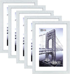 VCK 20x30 Inch White Poster Frame with Polished Plexiglass Hanging Hardware Picture Frame for Poster Artwork Certificate Included 5 Pack