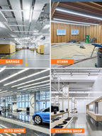 Upgrade Super Bright Hanging | Surface Mount 4' 10000LM 5000K 60W Linkable 4FT Led Shop Light, 4FT Led Shop Light for Workshop Garage Lighting Factory Warehouse Shop Workbench 4 Pack