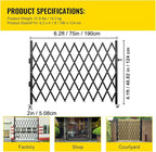 VEVOR Single Folding Security Gate Folding Door Gate 75" W x 51.57" H Scissor Gate