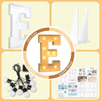 imprsv Marquee Light Up Letters, 3FT Marquee Letters for Birthday Baby Shower Wedding Decorations Light Up Letters for Engagement Party Decor, Large Marquee Letters for Party Decorations, Letter E