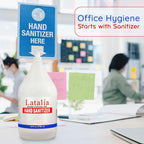 Latalia large Hand Sanitizer Pump 128 fl oz – Pack of 4 with 80% Alcohol Moisturizing Hand Sanitizer Refill Gallon for Home & Office, Unscented Clean Gel, Drying & Non-Sticky for Daily Hand Hygiene