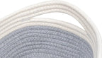 CubesLand Cube Shelf Storage Baskets for Organizing, Woven Shelf, Closet Bins Shelves Toy Basket Box Nursery Baby 2 Packs Organization Off White/Light Gray