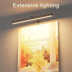Plug in Picture Lights for Wall, 16 inch Dimmable LED Art Light with Remote, 3 Colour Temperature Gallery Painting Wall Light for Picture Display Dartboard Art Work (Black)