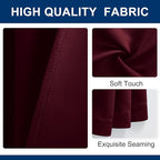 Hiasan Christmas Patio Sliding Room Divider Door Curtains - Extra Wide Privacy Room Thermal Insulated Blackout Curtain with Back Tab & Rod Pocket for Bedroom Partition(100 x 108 Inches, Burgundy)