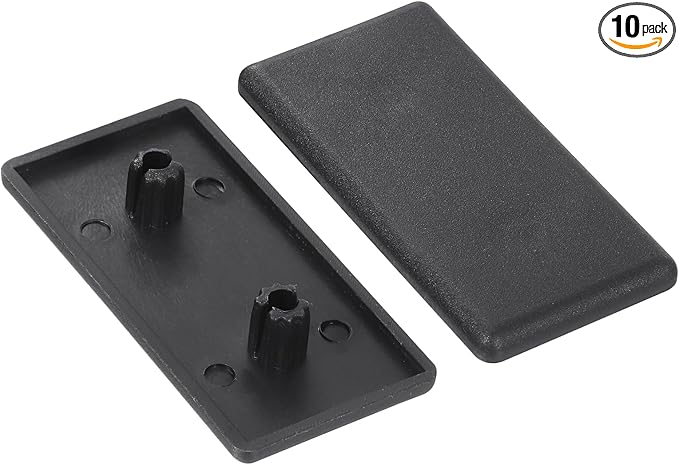 uxcell 10Pcs Extruded End Cap Nylon, 30x60mm T-Slot Aluminum Profile 3060 European Standard End Cap Extrusion Plug for Trolley, Fish Tank Rack, Storage Rack, Black