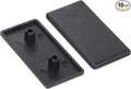 uxcell 10Pcs Extruded End Cap Nylon, 30x60mm T-Slot Aluminum Profile 3060 European Standard End Cap Extrusion Plug for Trolley, Fish Tank Rack, Storage Rack, Black