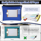 2 Pcs Interoffice Mailer Canvas Transit Sack Zipper Bag 18" x 14" Large Zipper Pouch with Grommet Interoffice Mail Bag (Black,Blue)